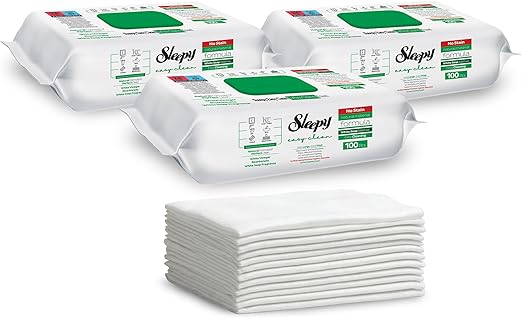 Sleepy Easy Clean Premium Beyaz Sabun Katkılı Yüzey Temizlik Havlusu Mendili 3x100 (300 Yaprak)